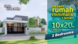 Desain Rumah Minimalis Impian! 10x20 Dengan Desain Sekeren & Senyaman Ini 🤩 #simplehouse #housetour