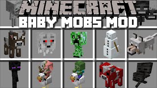 Minecraft PET BABY MOBS MOD / TAME AND BREED THE BABY MONSTERS FOR THEIR PARENTS !! Minecraft Mods