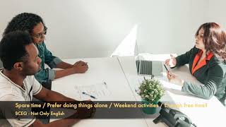 Spare time : Prefer doing things alone : Weekend activities : Enough free time? screenshot 3