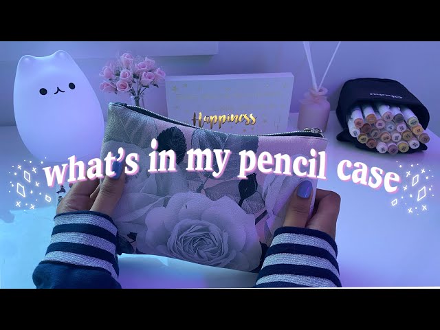 what’s in my pencil case 2022 🍡 \\\\ *draw with me* class=