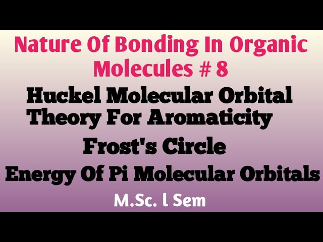 Huckel Molecular Orbital Theory For Aromaticity, Energy of Pi Molecular Orbitals @NOBLECHEMISTRY