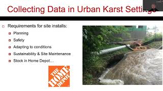 Tools & Techniques for Urban Karst Hydrology & Hazard Monitoring & Management Workshop -- Karst 2020