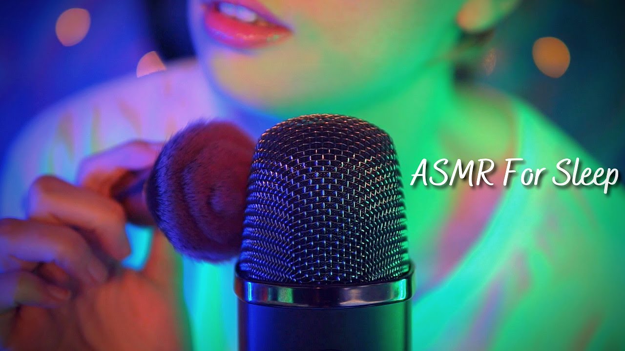 ASMR / the sleepiest mic brushing - timestamps & no talking - YouTube