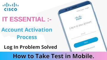 Cisco Account Activation Process I Cisco Login Problem I IT essential I Take CISCO Test in Mobile