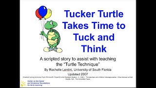 Tucker the Turtle and Calming Down Techniques from Room 8