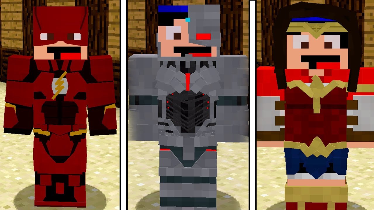 Minecraft: *Novo* MOD da LIGA DA JUSTIÇA (Cyborg, Mulher Maravilha ...