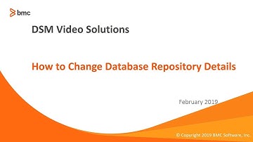 BMC Smart Reporting: How to Change Database Repository Details