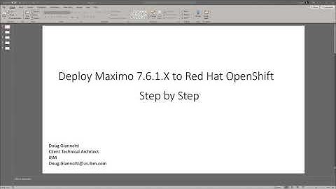 Deploying Maximo 7.6.1.X to Red Hat OpenShift