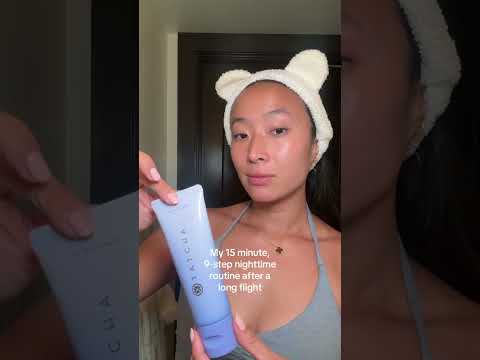 Full reset to get my skin (and mind) ready for bed 😴 Cleanser Tatcha Body exfoliating wipes Prequel