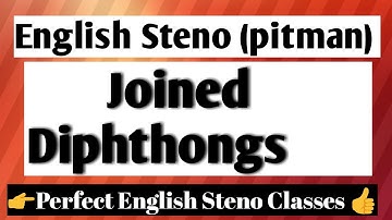 Joined Diphthongs || English Steno (Pitman) 👍👍