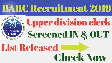 BARC SCREENED IN & OUT LIST RELEASED