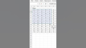 Membuat TABEL Distribusi Frekuensi dengan Excel 01 #Shorts