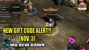 NIEUWE CADEAUCODE ALERT!! (3 november) - MU New Dawn