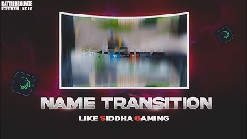Name Transition like Siddha Gaming | #CreatureOp | @Siddha Gaming