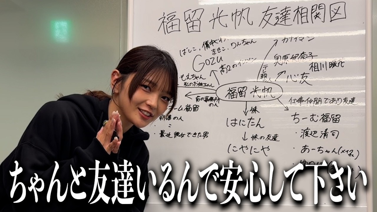 福留の友だち相関図をご紹介します。