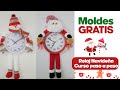 Ideas Fáciles navideñas - Reloj de Papá Noel y Nieve