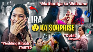 Ira's Face Reveal | Wedding Rituals | Bride to be ke liye gift | Reached GOA