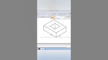 Square hole in Rectangular prism: Isomertric Projection #isometric #engineeringdrawing #caed #vtu