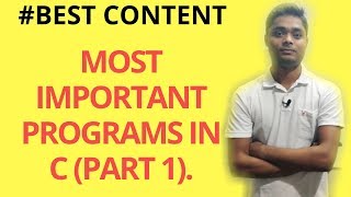 important programs in c (part 1) | c language tutorials for beginner | Hindi