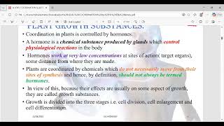 S.6 BIOLOGY  -LESSON 2 : COORDINATION || PLANT GROWTH SUBSTANCE