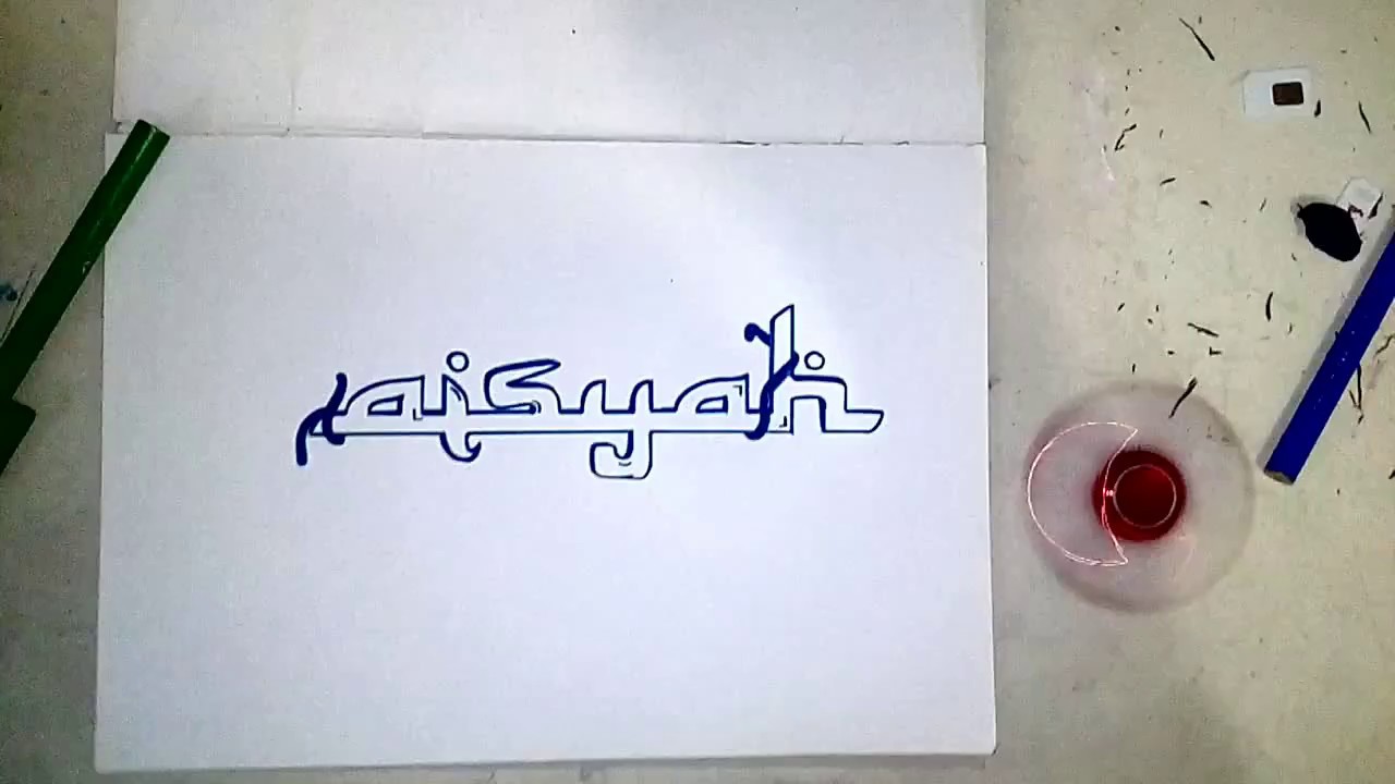 DOODLE TIME Doodle FlowerDoodle Name Aisyah Time Lapse YouTube