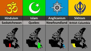 Second Largest Religion In Every Province of Canada