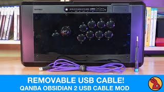 Qanba Obsidian 2 Easy Removable USB Cable Mod - No Cut - No Soldering