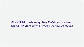 4D-STEM made easy: live CoM results from 4D-STEM data with Direct Electron cameras