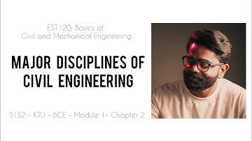 MAJOR DISCIPLINES OF CIVIL ENGINEERING- EST120- BCE- MODULE 1- CHAPTER 2