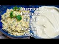 Curried eggless salad from tofu  quick vegan mayo