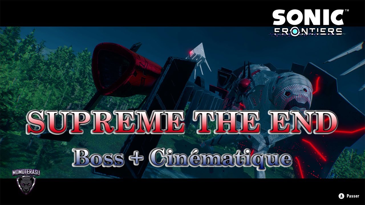 Supreme The End boss final Sonic Frontiers 4K fr - YouTube