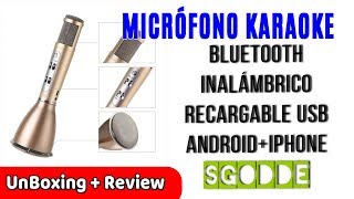 SGODDE Micrófono+Altavoz Karaoke Portátil Bluetooth Compatible Smartphones | UnBoxing Review Español