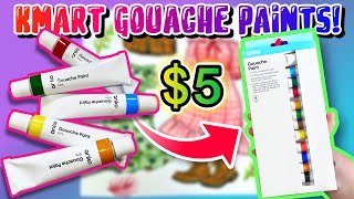 Testing KMART'S $5 Gouache Paints! 🎨 Cheap Art Supply Review!