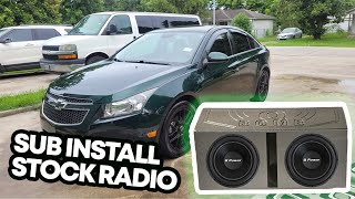 Chevy Cruze Subs with Stock Radio