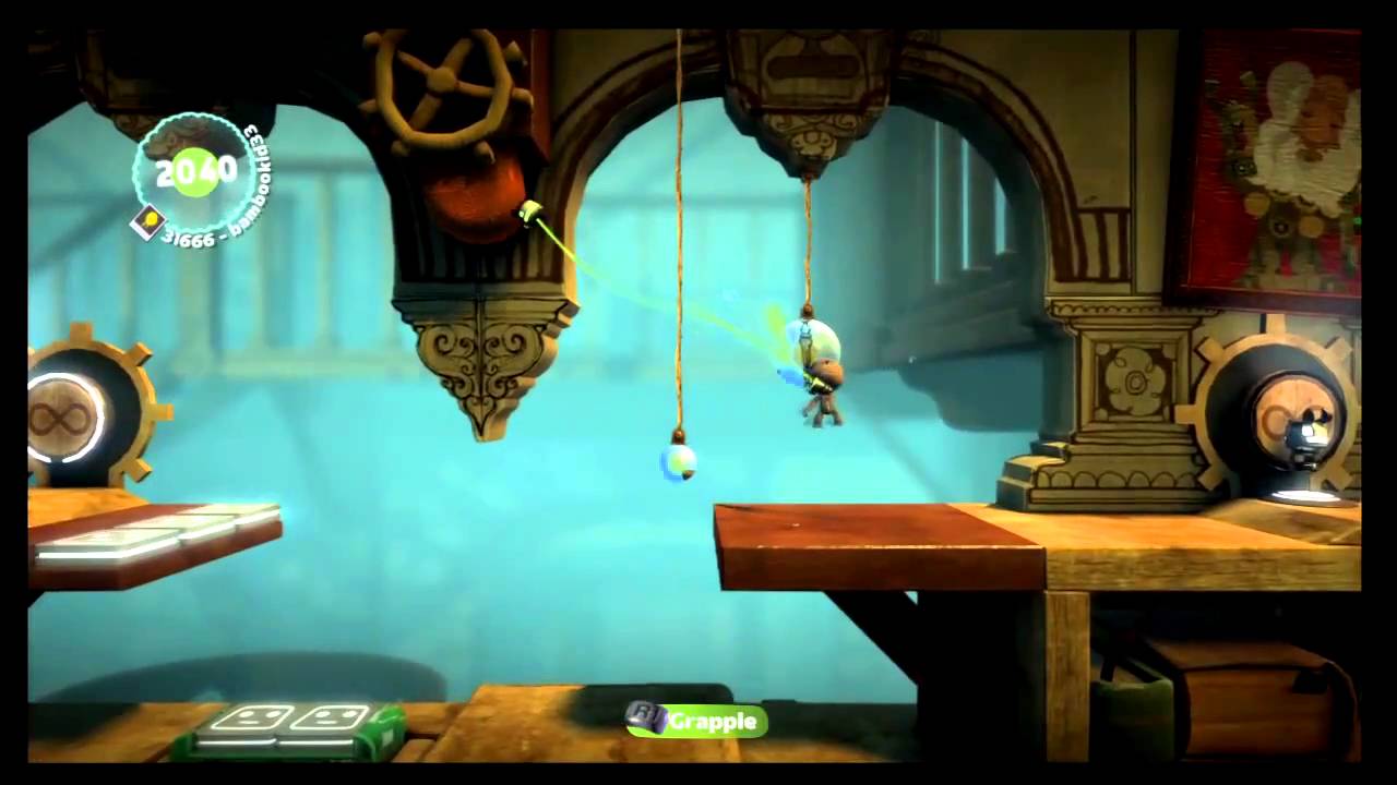 LittleBigPlanet 2 Guide - All Prize Bubbles - Grab and Swing