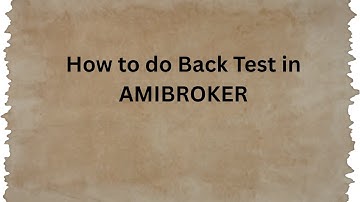 How to do Back test -Algo plus  #algo #algotrading #amibroker