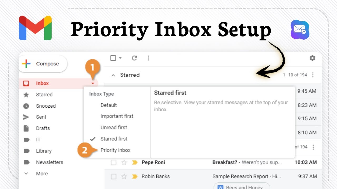 In Inbox How to use priority inbox in Gmail (Workflow Clarity) - YouTube
