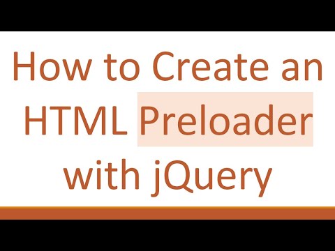 How to Create an HTML Preloader with jQuery