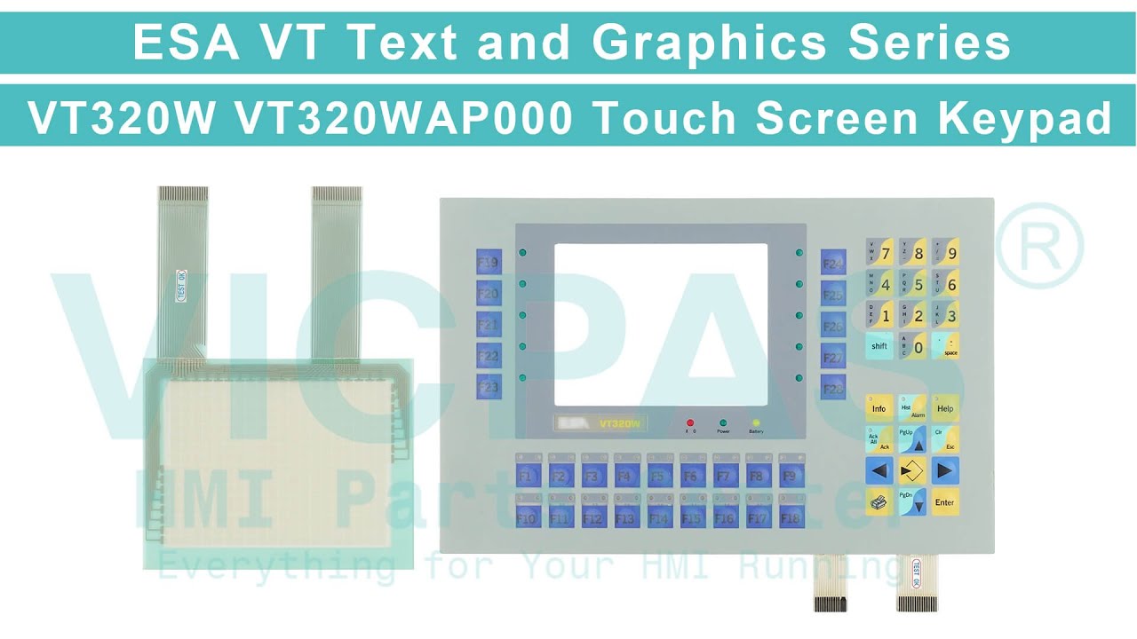 VT320WAP000 ESA VT320W Terminal Keypad Touch Glass - YouTube