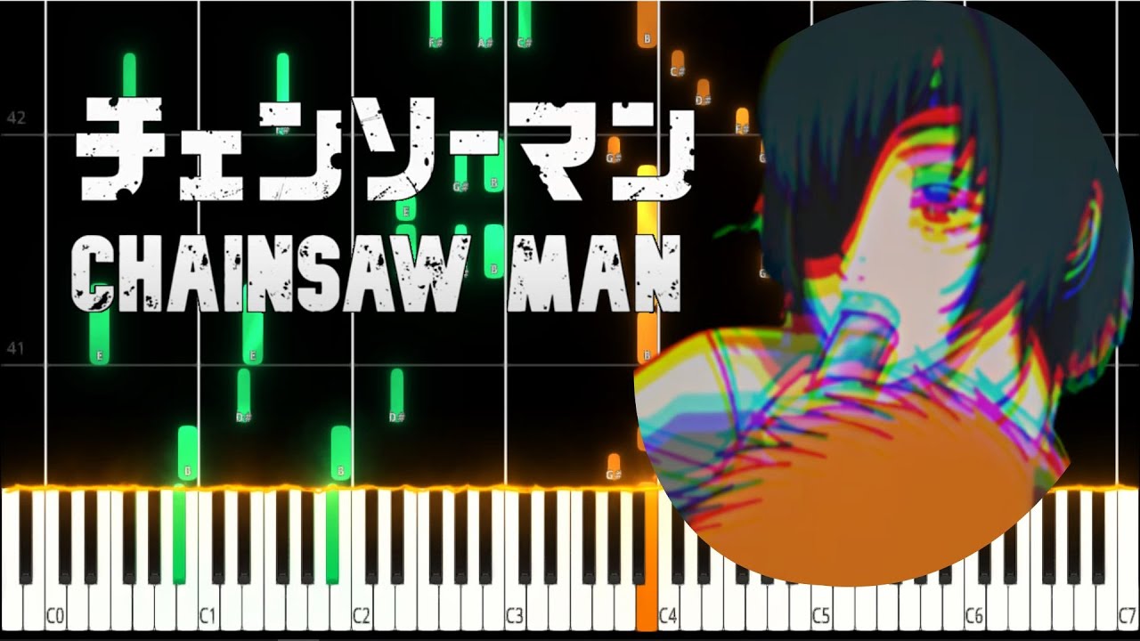 Chu, Tayousei.: TV-Size Version  Chainsaw Man Episode 7 ED (Nostalgic  Piano Solo) - piano tutorial