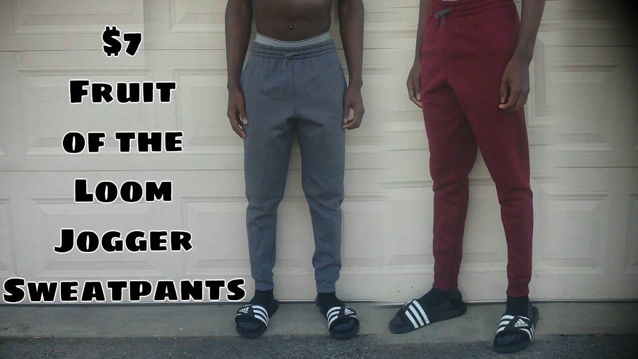$7 Fruit of the Loom Jogger Sweatpants (Only at Wal-Mart) - YouTube