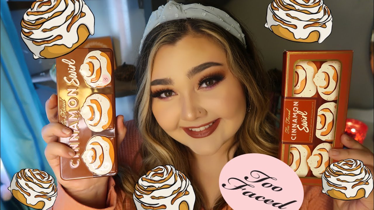 TOO FACED CINNAMON SWIRL PALETTE REVIEW+TUTORIAL & SWATCHES YouTube
