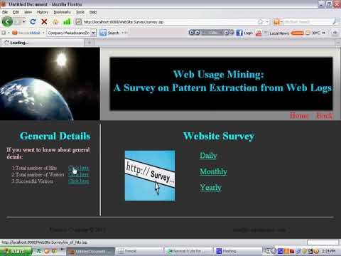 Web usage mining :survey on pattern extraction from web logs - Academic Project