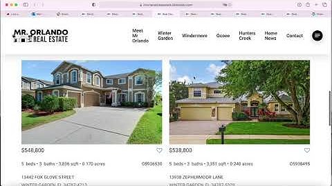 Wordpress website with IDX Connect (Mr Orlando Real Estate)