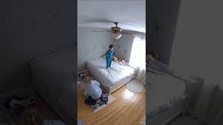 This is Why You Don't Jump Under a Ceiling Fan #fail #closecall #parenting