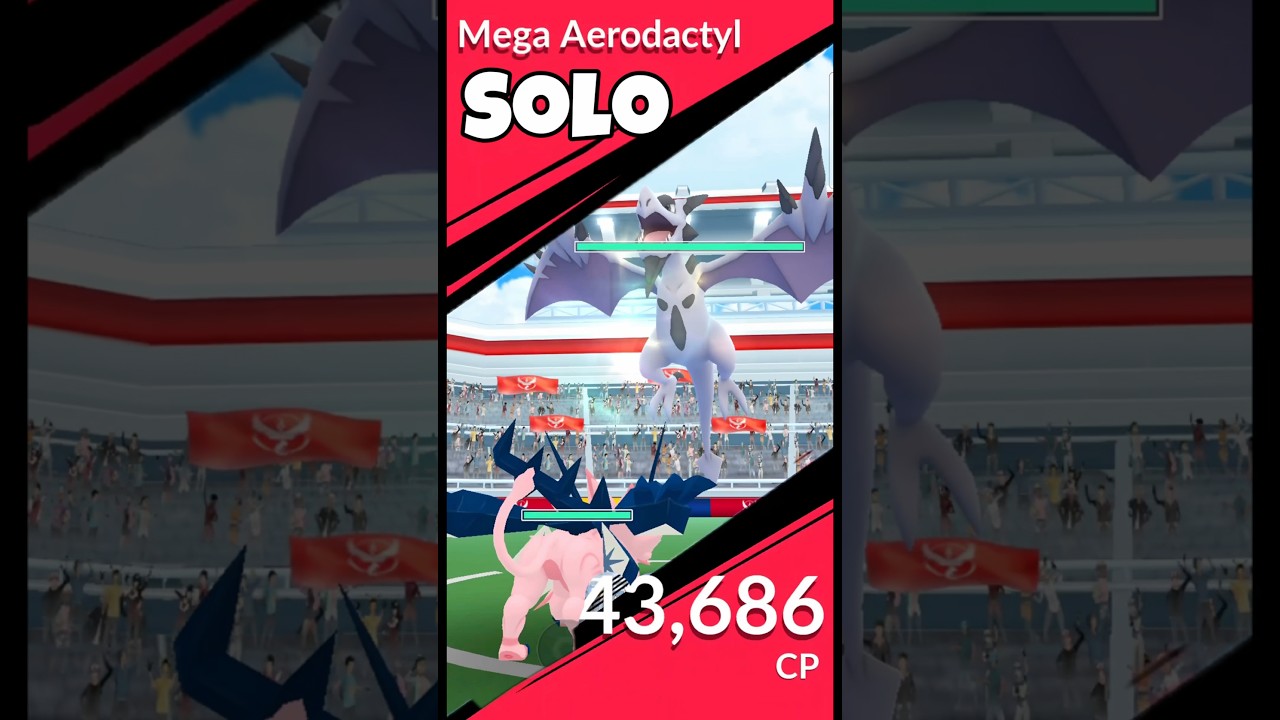Solo Mega Aerodactyl Raid With✨️Dusk Necrozma Pok&eacute;mon GO
