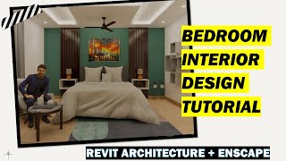 BEDROOM INTERIOR DESIGN TUTORIAL USING REVIT AND ENSCAPE screenshot 5