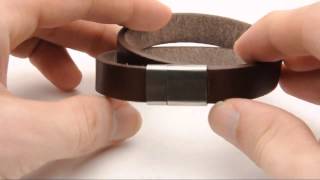 Кожаный браслет INOX   BR4002