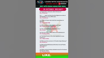 SSC MTS Exam Analysis 2024| SSC MTS Question Paper 2024 | 29 Oct 3rd Shift | SSC MTS Paper Solution