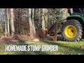 Homemade Stump Grinder in action